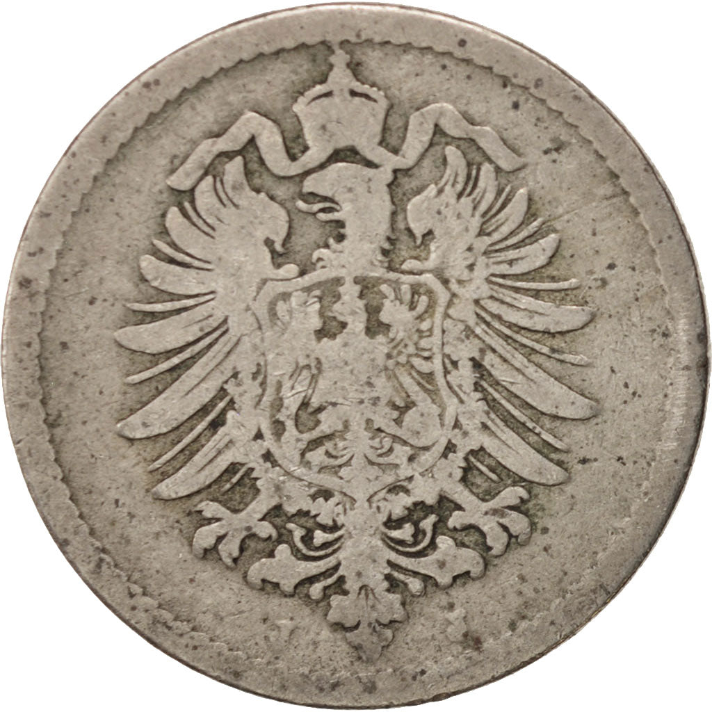 Coin, GERMANY - EMPIRE, Wilhelm I, 5 Pfennig, 1875, Hamburg, VF(20-25)