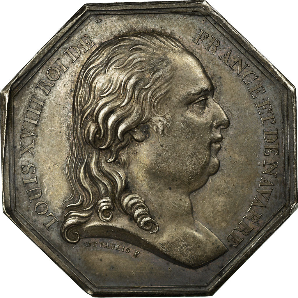 Francja, Token, Ludwik XVIII, Avocats aux Conseils du Roi, n.d., Srebro