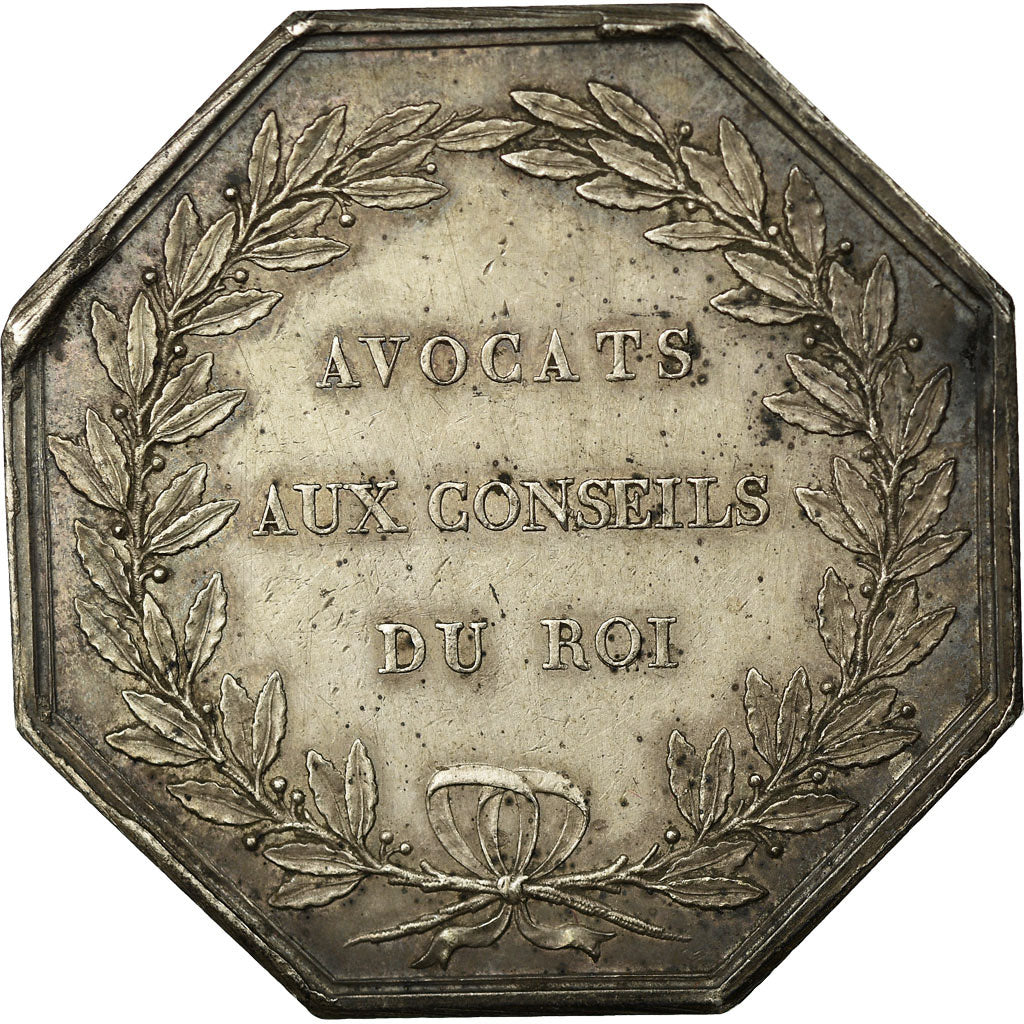 Francja, Token, Ludwik XVIII, Avocats aux Conseils du Roi, n.d., Srebro