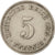 Moneta, NIEMCY - IMPERIUM, Wilhelm II, 5 Pfennig, 1913, Munich, VF(30-35)