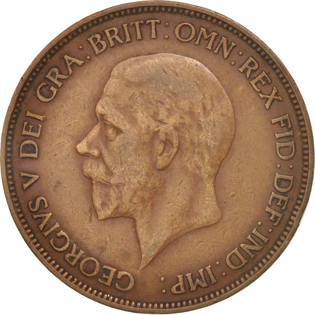 Coin, Great Britain, George V, Penny, 1929, VF(30-35), Bronze, KM:838