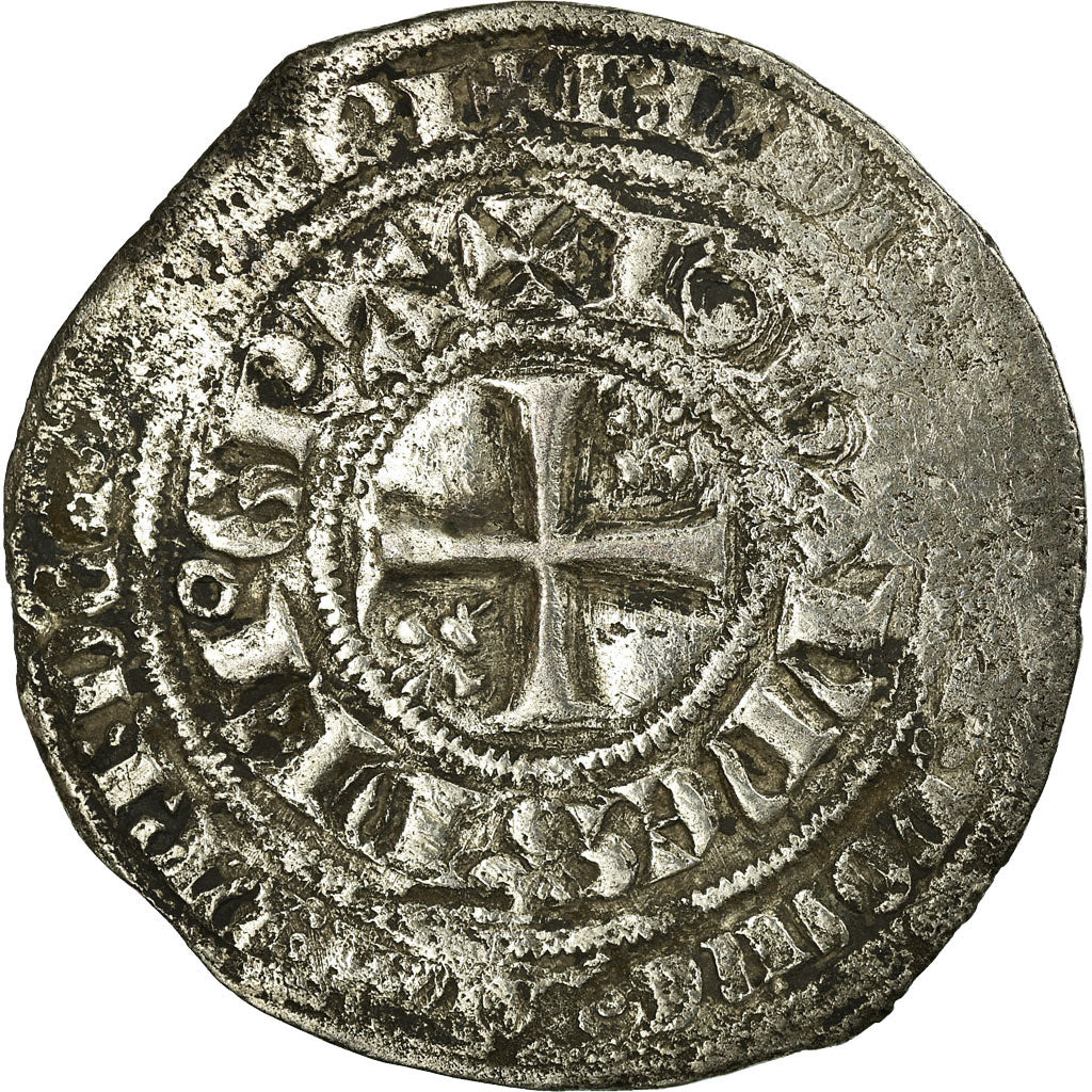 Coin, France, Jean II le Bon, Gros blanc à la couronne, 1357, VF(30-35)