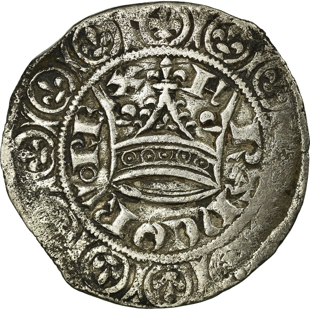 Coin, France, Jean II le Bon, Gros blanc à la couronne, 1357, VF(30-35)