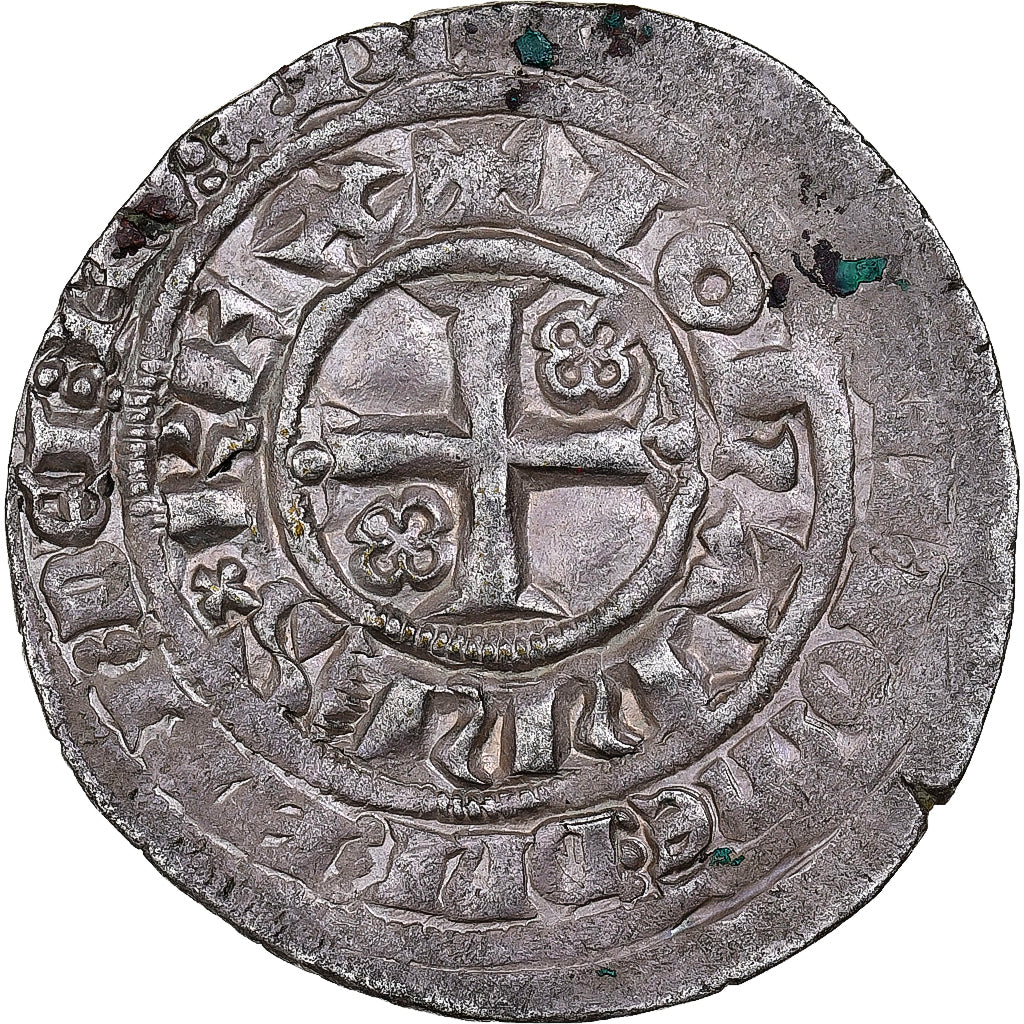 France, Jean II le Bon, Blanc aux quadrilobes, 1354-1364, Billon, EF(40-45)