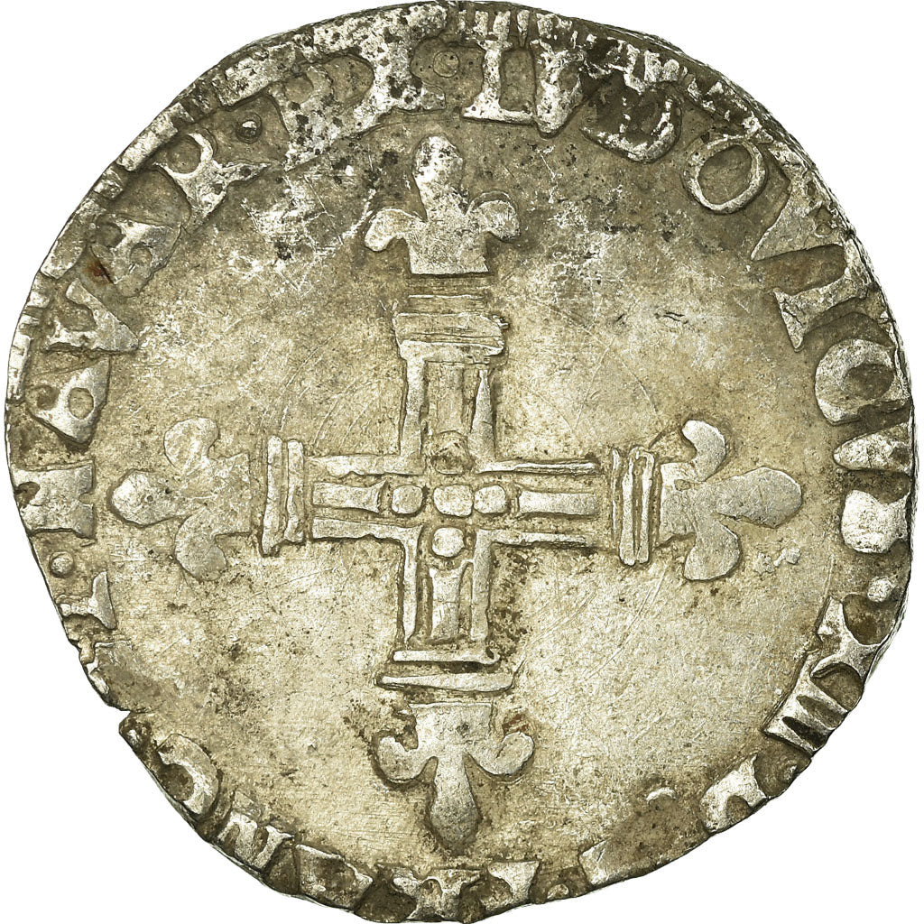 Francia, Louis XIII, 1/4 Écu de Navarre, 1618, Saint-Palais, Fautée, Argento