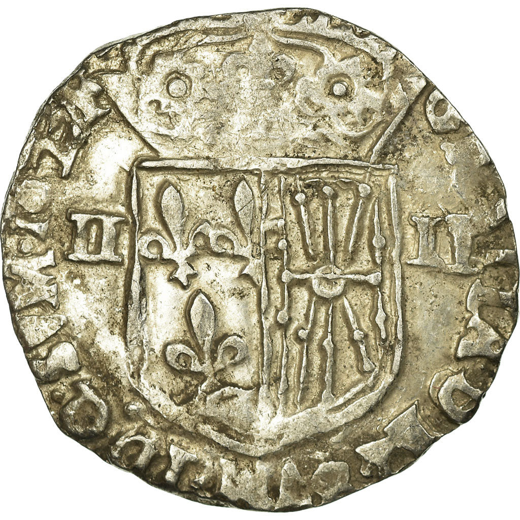 France, Louis XIII, 1/4 Écu de Navarre, 1622 ?, Saint-Palais, Silver, EF(40-45)