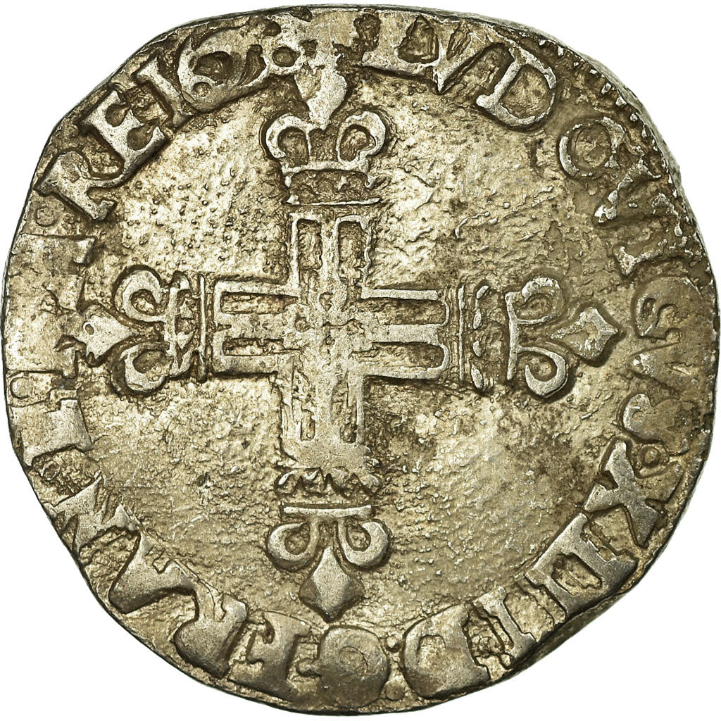 Francja, Louis XIII, 1/4 Ecu, 1628, Bayonne, Srebro, EF(40-45), Gadoury:27