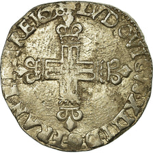 Francja, Louis XIII, 1/4 Ecu, 1628, Bayonne, Srebro, EF(40-45), Gadoury:27