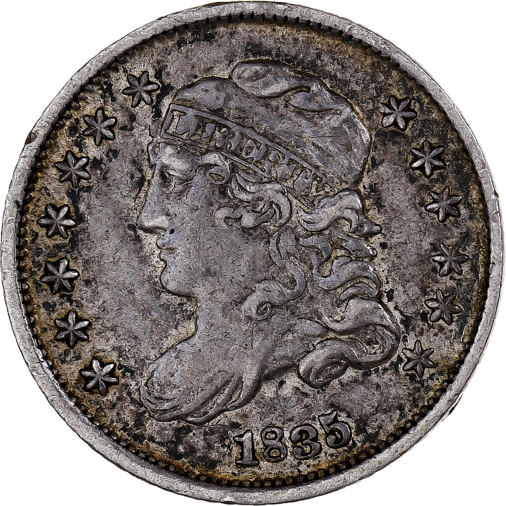 Vereinigte Staaten, Half Dime, Liberty Cap, 1835, Philadelphia, Silber, SS