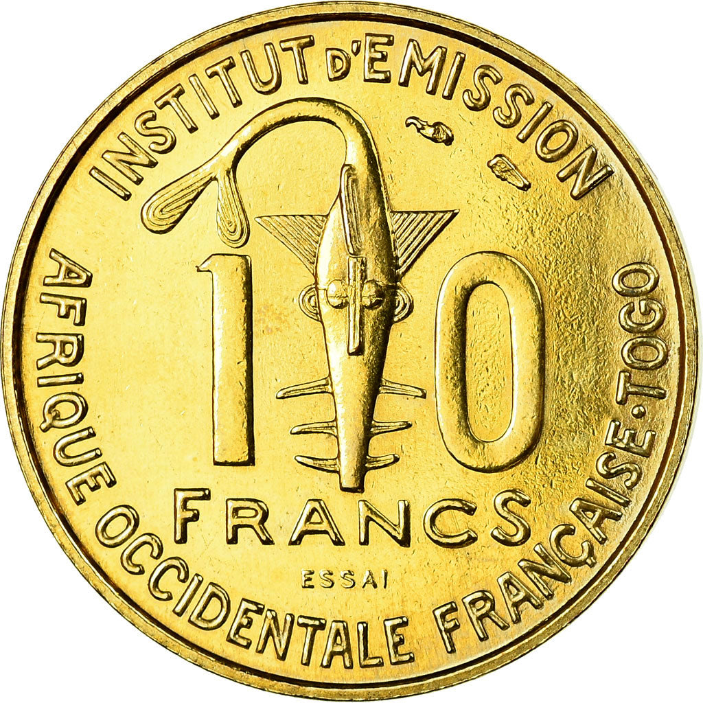Coin, French West Africa, 10 Francs, 1957, Paris, ESSAI, MS(60-62)