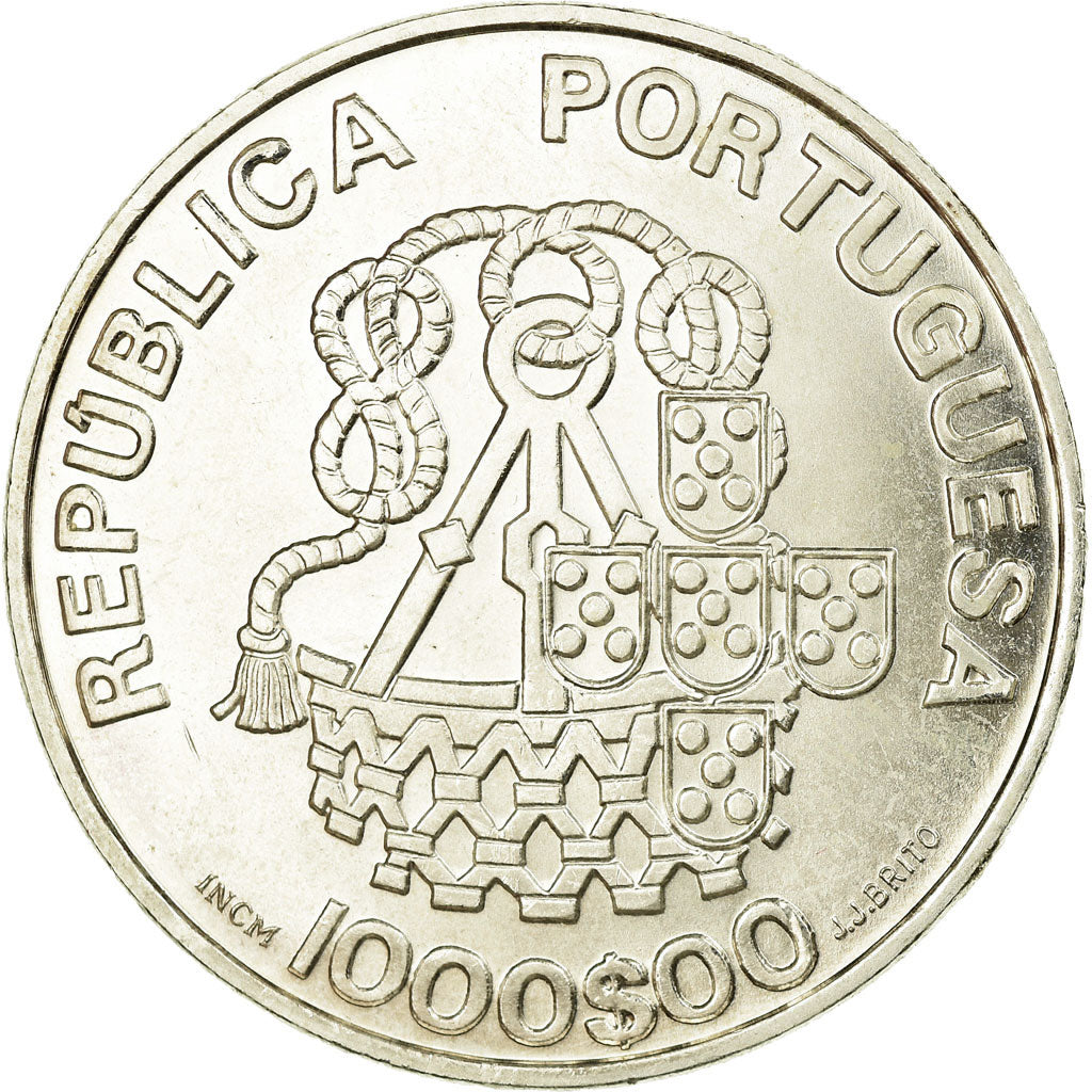 Coin, Portugal, 1000 Escudos, 1998, MS(60-62), Silver, KM:708