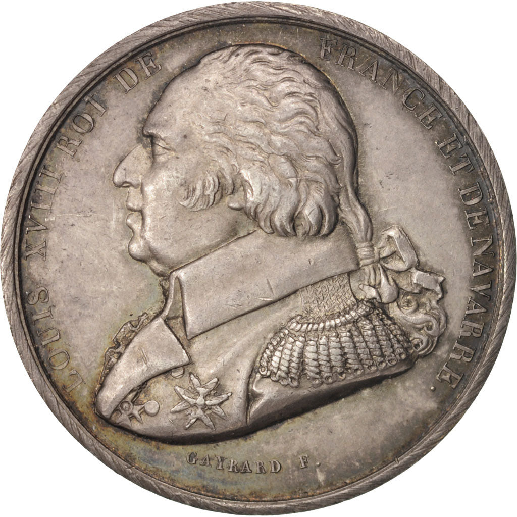 France, Jeton, Royal, Louis XVIII, 1815, Gayrard, SUP+, Argent