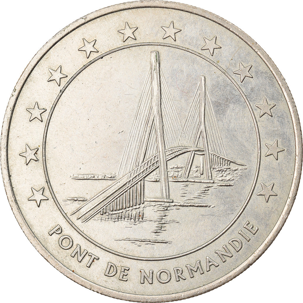 Frankrijk, Medaille, 3 Euro Ville du Havre, Pont de Normandie, 1996, ZF+
