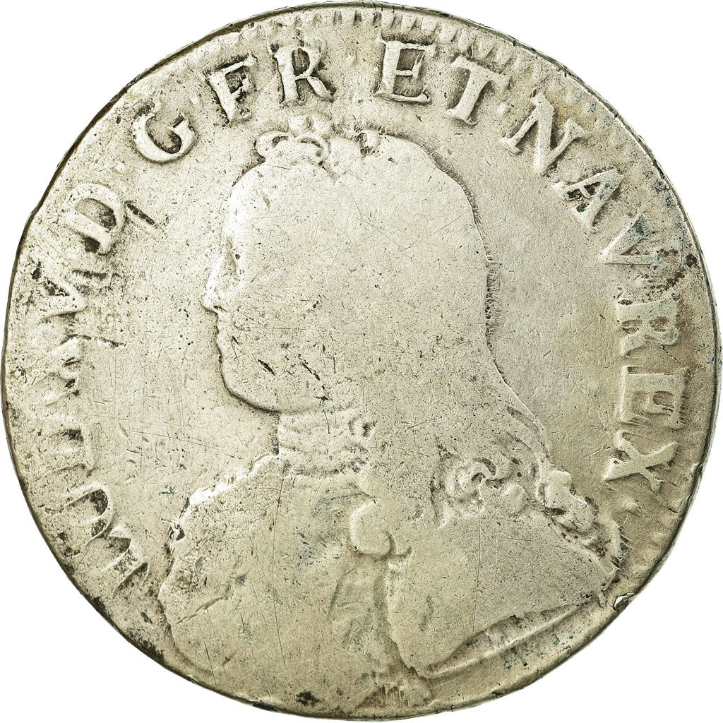 Moeda, França, Louis XV, Écu aux branches d'olivier, Ecu, 1732, Lyon