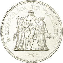 Coin, France, Hercule, 50 Francs, 1977, Paris, MS(60-62), Silver, KM:941.1