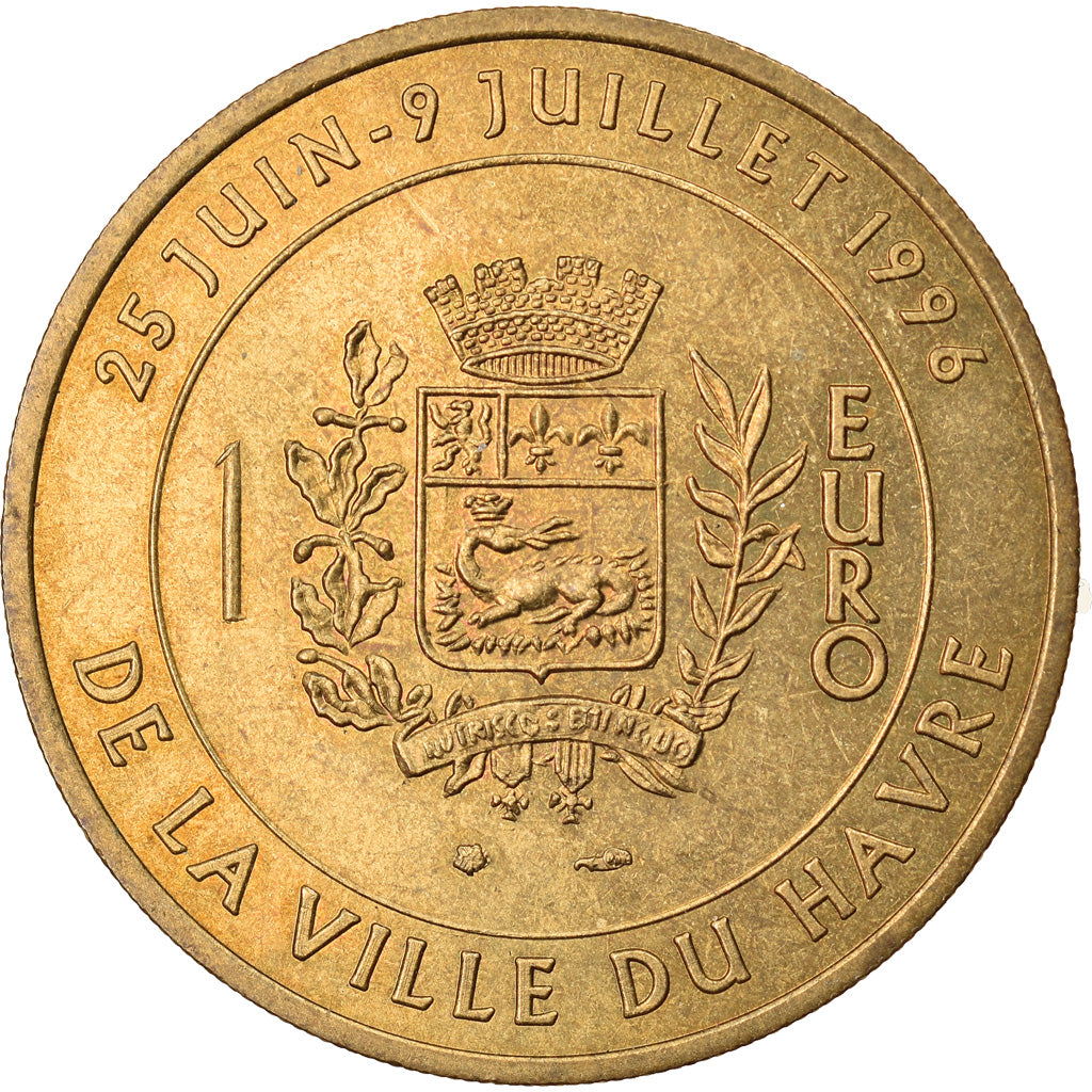 Frankrijk, Medaille, 1 Euro de la Ville du Havre, Pont de Normandie, 1996, PR