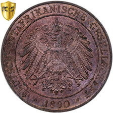 DUITS OOST AFRIKA, Wilhelm II, Pesa, AH 1307/1890, Berlin, Koper, PCGS, MS65RB