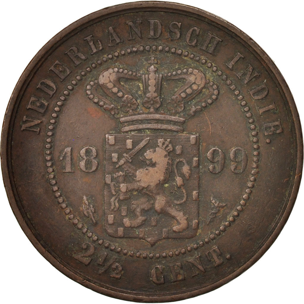 Münze, NETHERLANDS EAST INDIES, Wilhelmina I, 2-1/2 Cents, 1899, Utrecht, S
