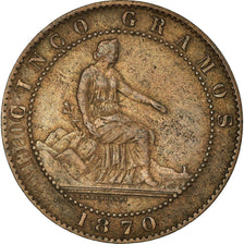 Coin, Spain, Provisional Government, 5 Centimos, 1870, Barcelona, EF(40-45)