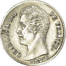 Frankreich, Charles X, 1/4 Franc, 1829, Rouen, Silber, VZ, Gadoury:353, KM:722.2