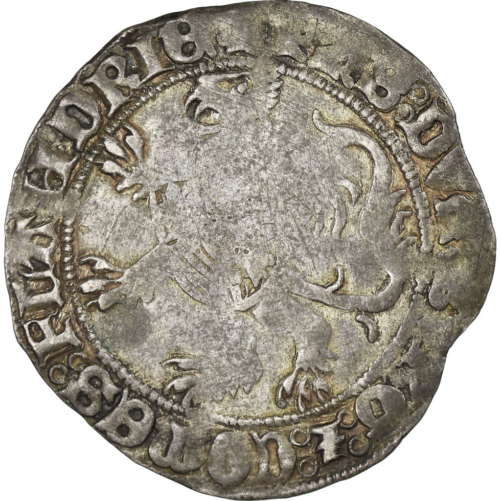 Coin, France, Flanders, Philippe le Bon, Double Gros, VF(30-35), Silver