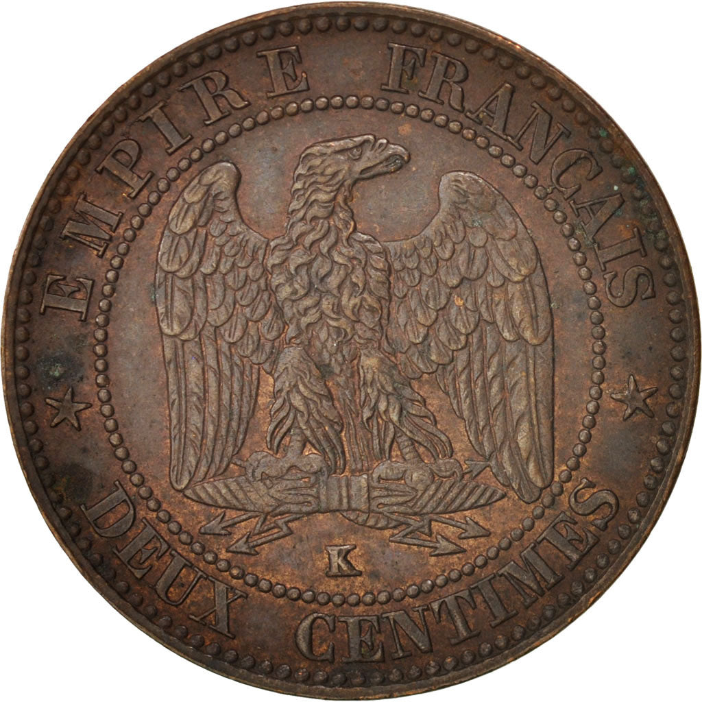 Coin, France, Napoleon III, Napoléon III, 2 Centimes, 1857, Bordeaux