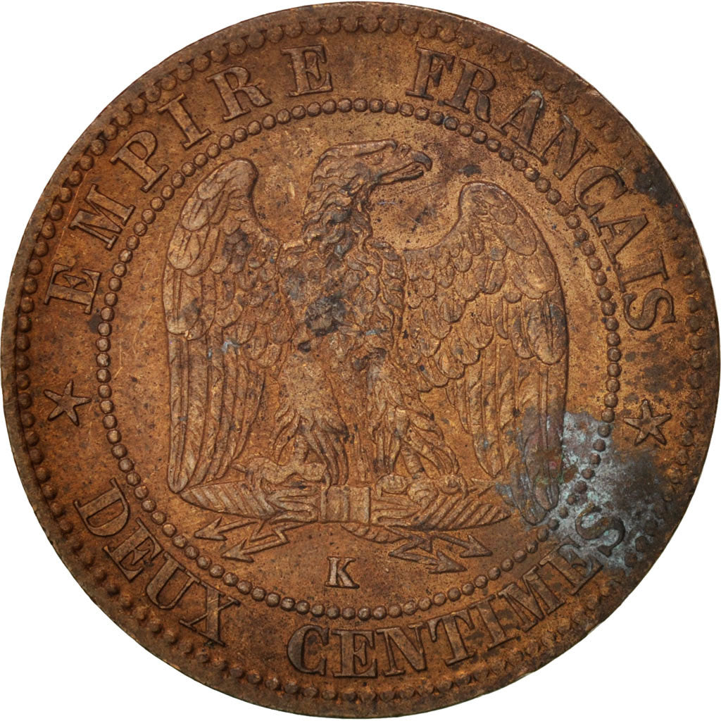 Coin, France, Napoleon III, Napoléon III, 2 Centimes, 1861, Bordeaux