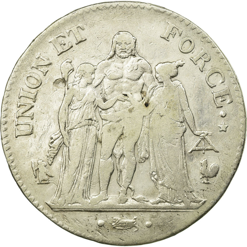 Coin, France, Union et Force, 5 Francs, Paris, VF(30-35), Silver, Gadoury:563