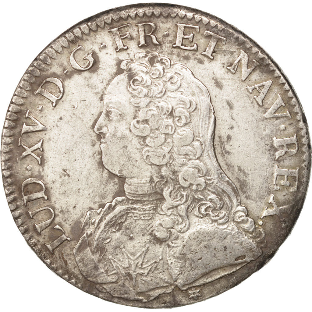 Moneta, Francia, Louis XV, Écu aux branches d'olivier, Ecu, 1728, Caen, BB+