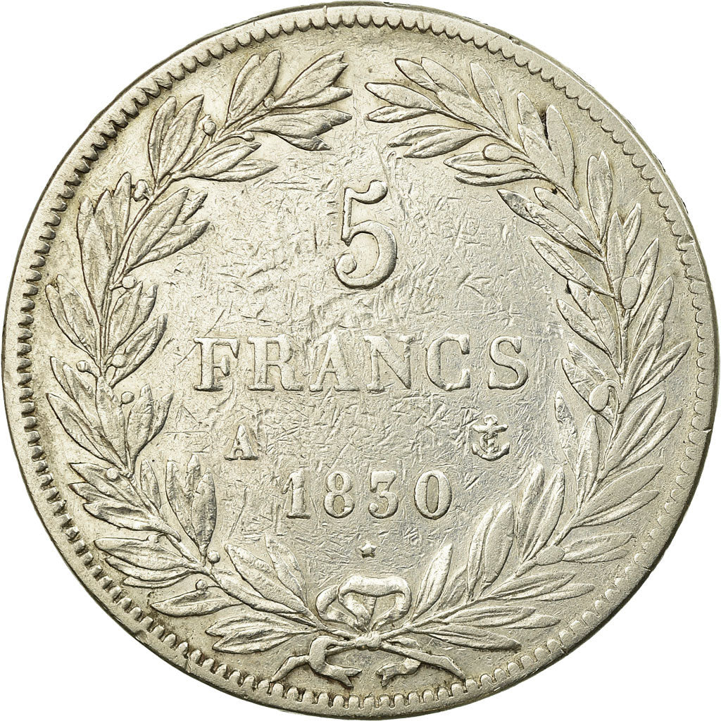Coin, France, Louis-Philippe, 5 Francs, 1830, Paris, VF(30-35), Silver