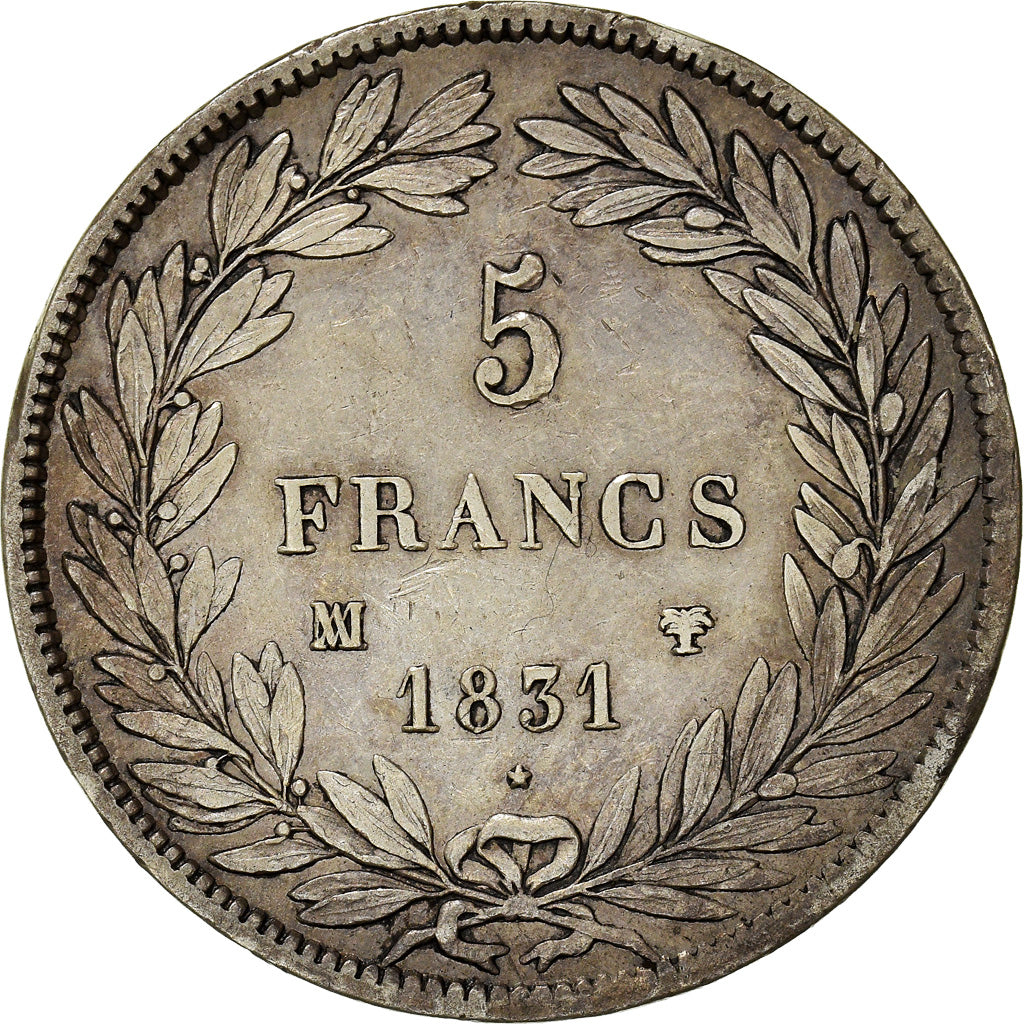 Coin, France, Louis-Philippe, 5 Francs, 1831, Marseille, VF(30-35), Silver
