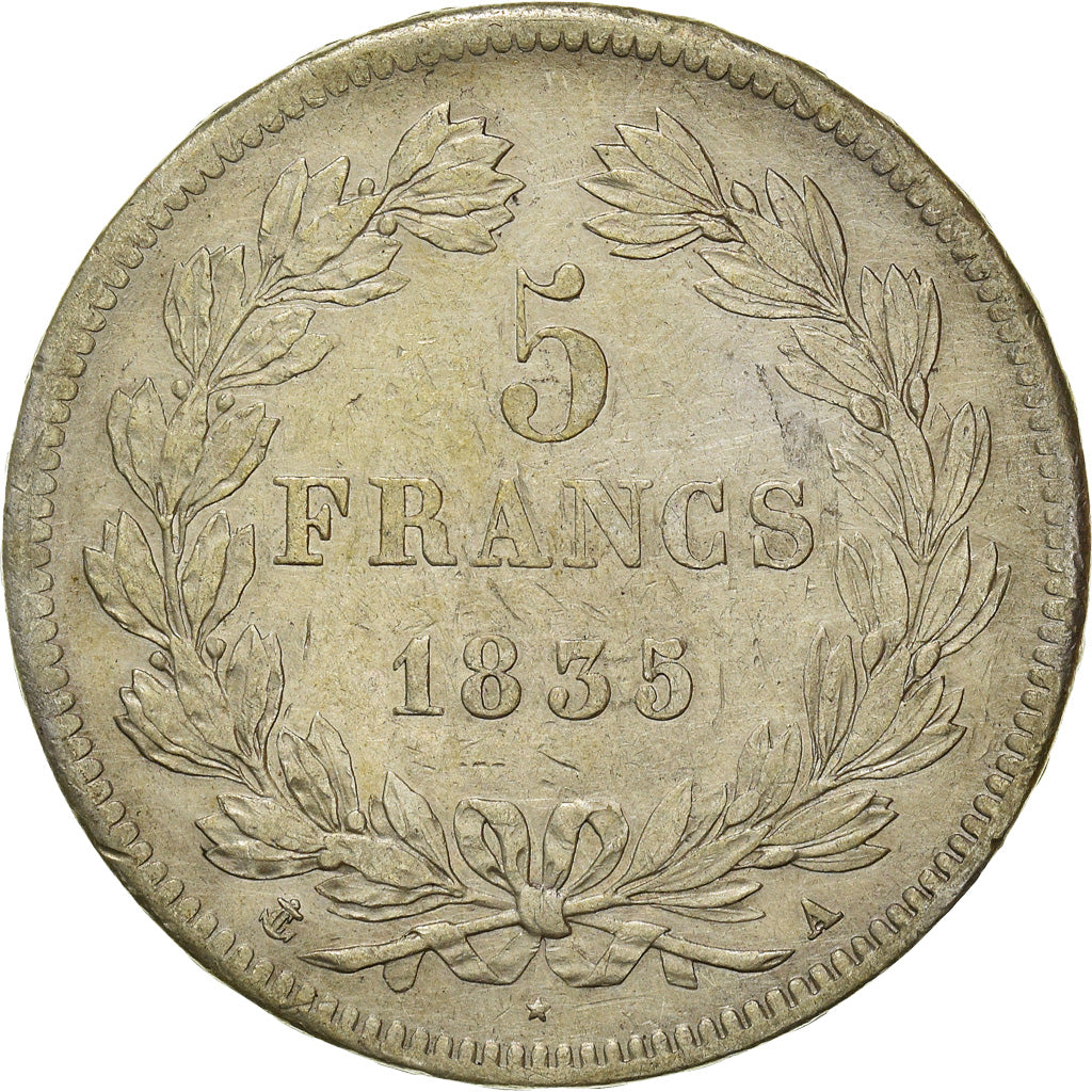Monnaie, France, Louis-Philippe, 5 Francs, 1835, Paris, TTB+, Argent