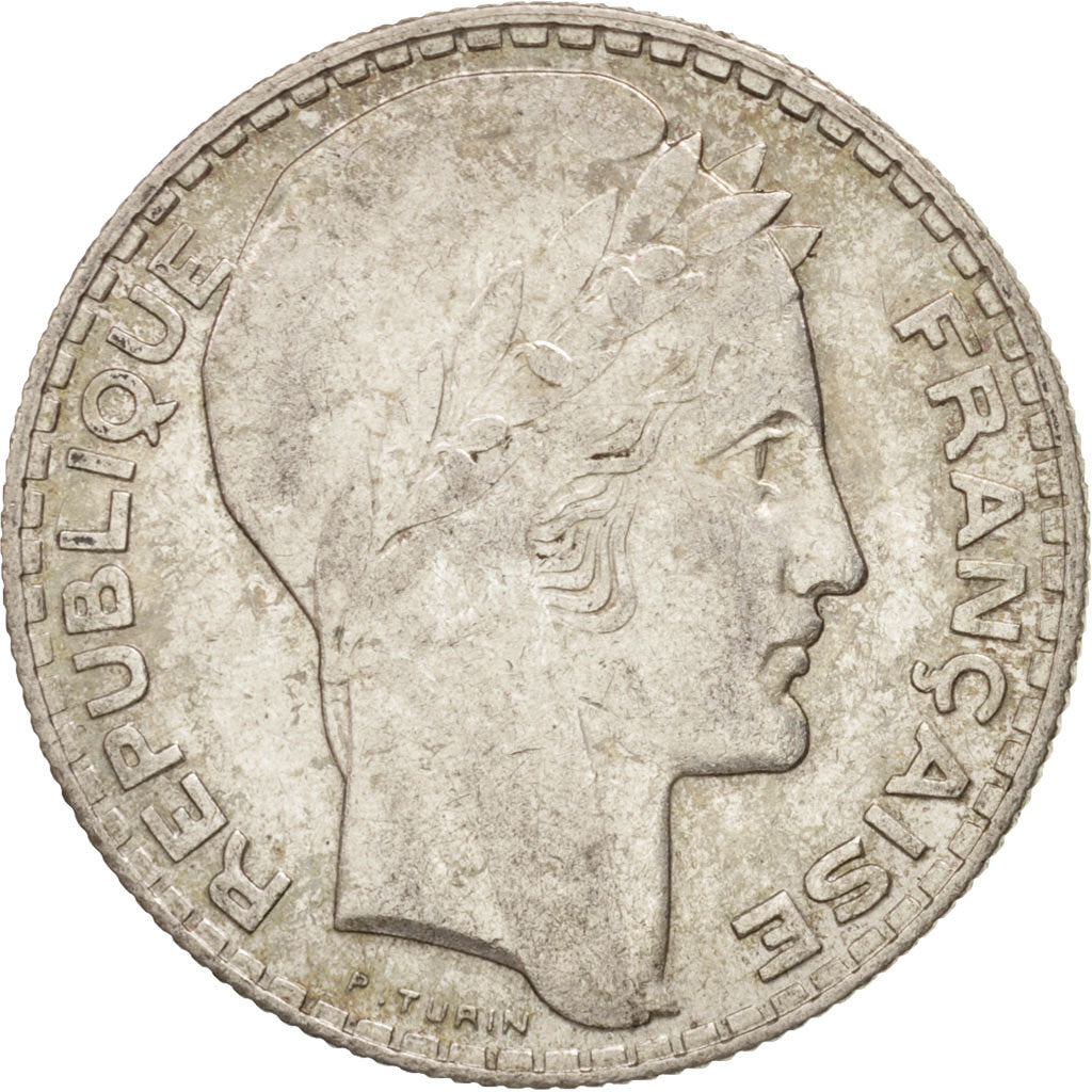 Münze, Frankreich, Turin, 10 Francs, 1938, Paris, SS+, Silber, KM:878
