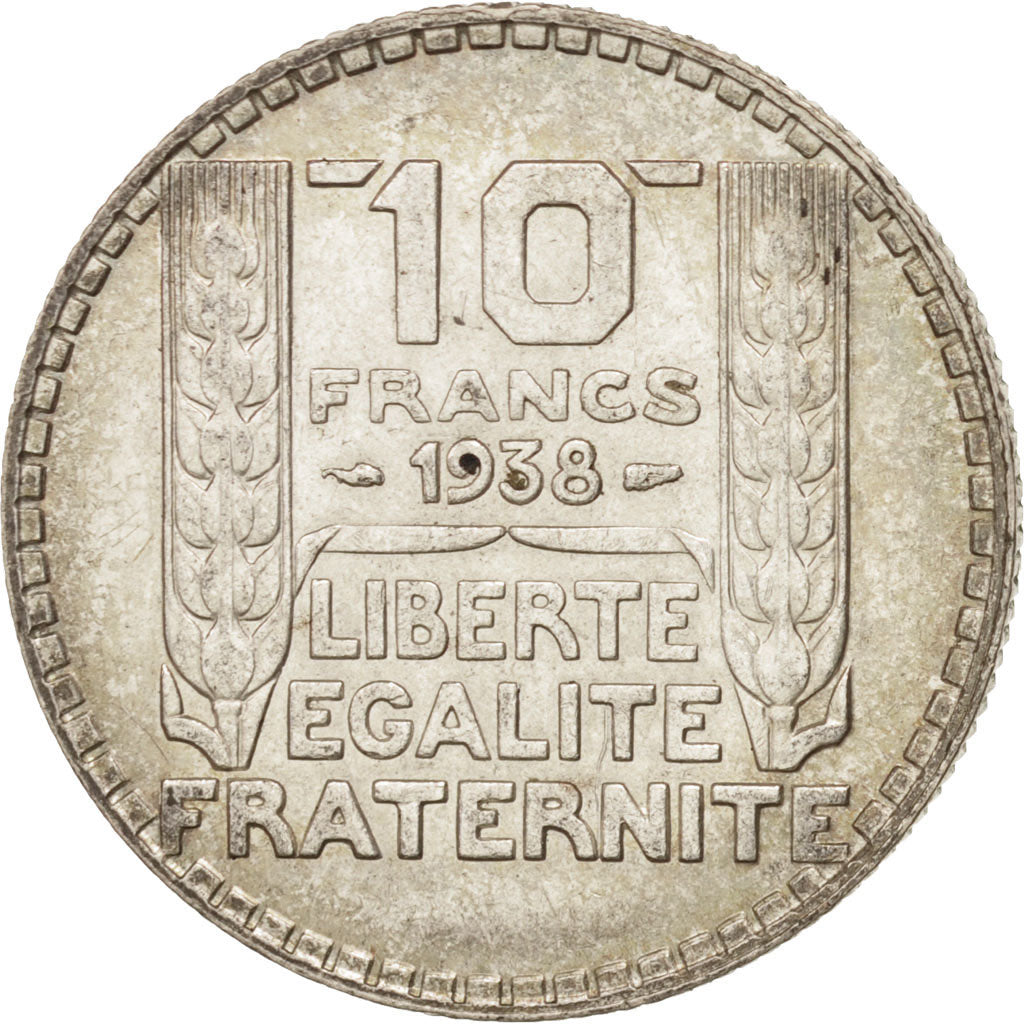 Münze, Frankreich, Turin, 10 Francs, 1938, Paris, SS+, Silber, KM:878