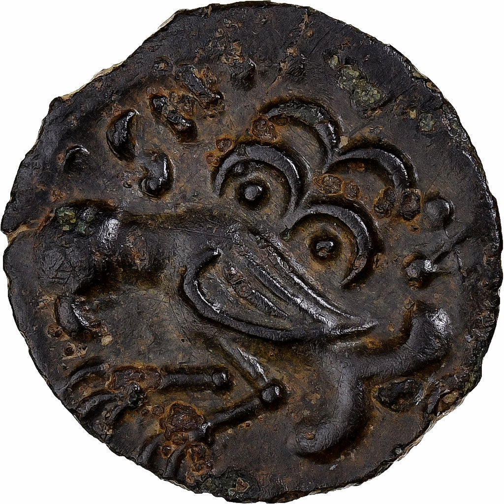 Sénons, Bronze GIAMILOS à l'oiseau, ca. 60-40 BC, Bronze, SUP, Delestrée:2631