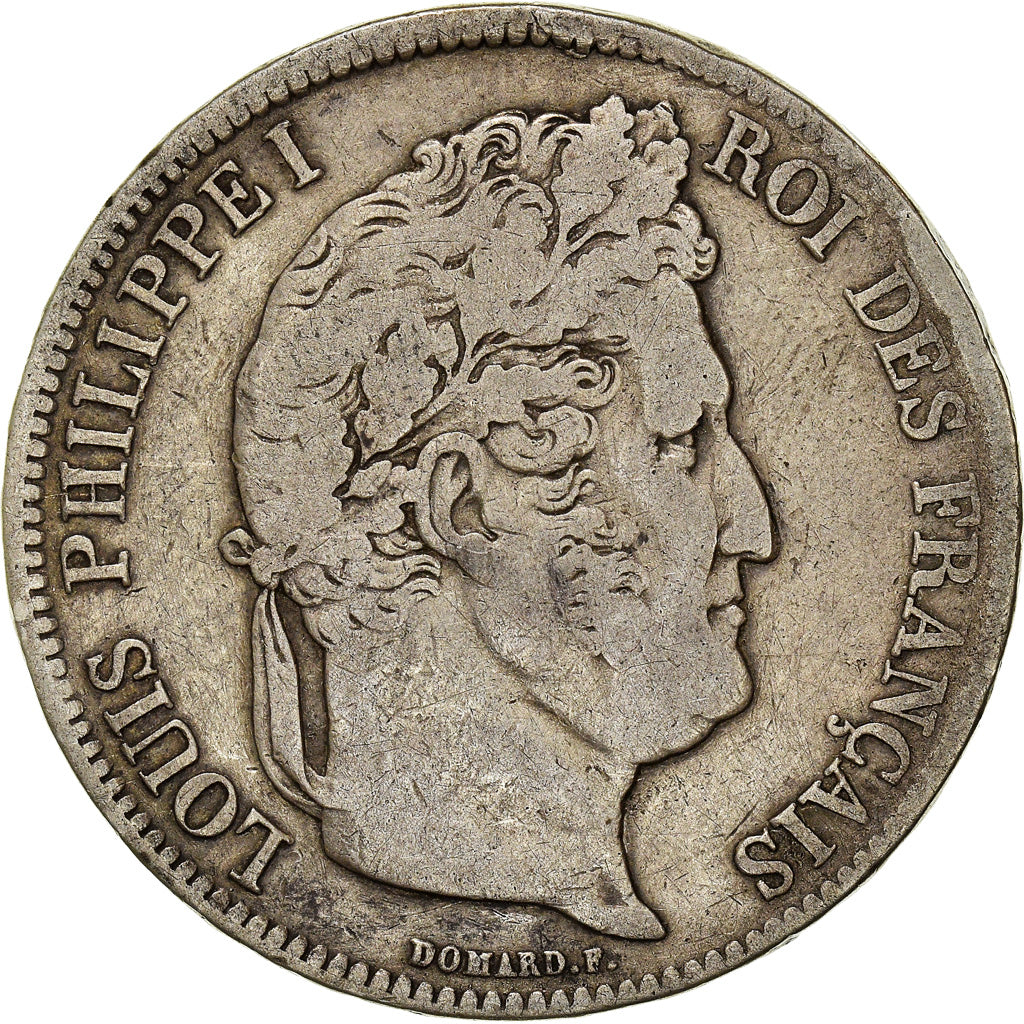Münze, Frankreich, Louis-Philippe, 5 Francs, 1837, Marseille, S+, Silber