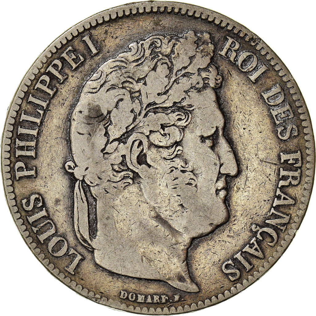 Monnaie, France, Louis-Philippe, 5 Francs, 1839, Bordeaux, TB+, Argent