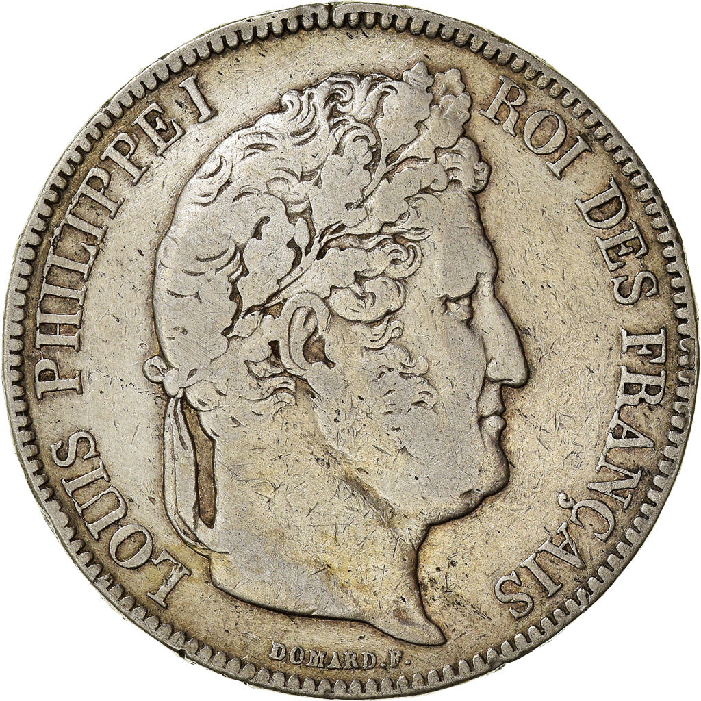Coin, France, Louis-Philippe, 5 Francs, 1841, Bordeaux, VF(30-35), Silver