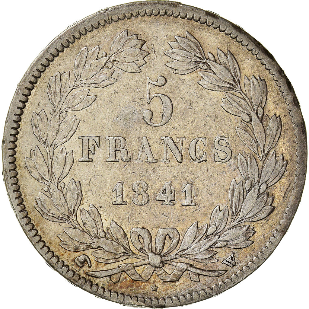 Coin, France, Louis-Philippe, 5 Francs, 1841, Lille, AU(50-53), Silver
