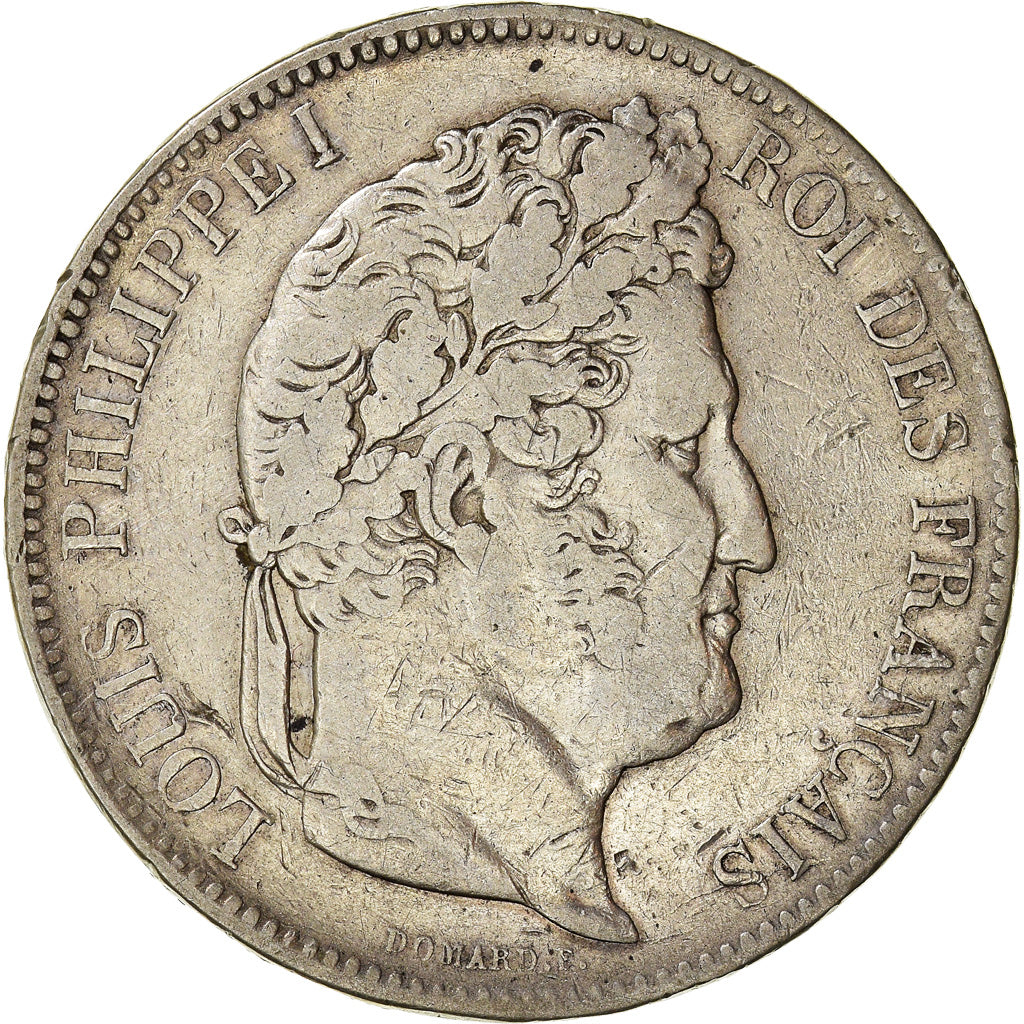 Monnaie, France, Louis-Philippe, 5 Francs, 1842, Strasbourg, TB+, Argent