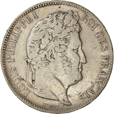 Monnaie, France, Louis-Philippe, 5 Francs, 1842, Strasbourg, TB+, Argent