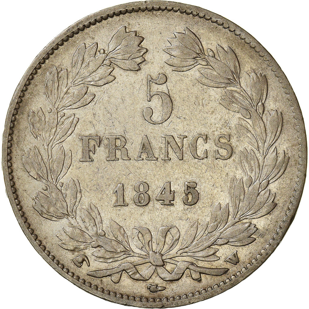 Monnaie, France, Louis-Philippe, 5 Francs, 1845, Lille, TTB+, Argent, KM:749.13