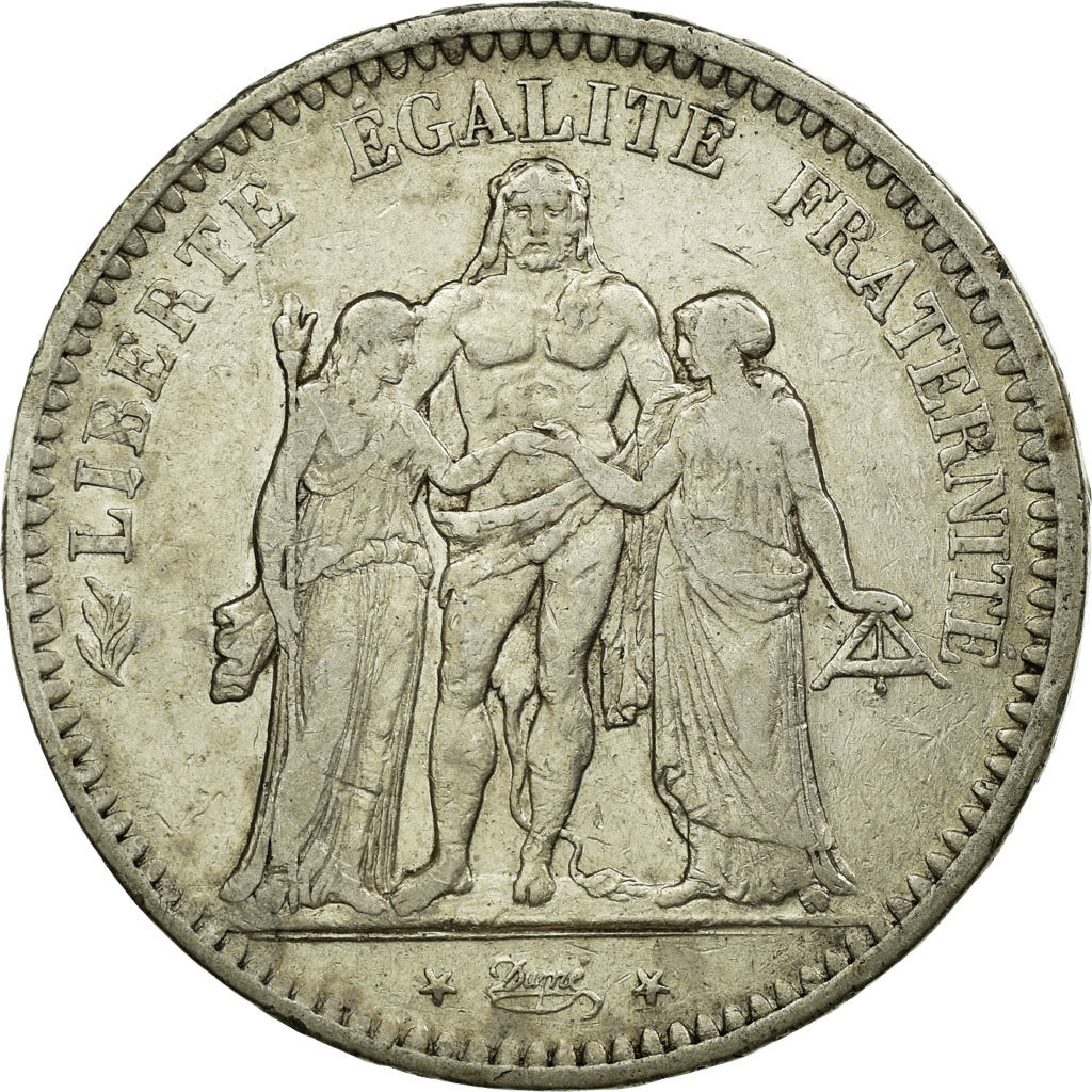 Münze, Frankreich, Hercule, 5 Francs, 1848, Bordeaux, S+, Silber, KM:756.4