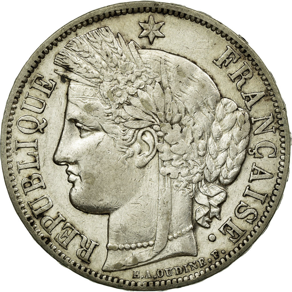 Coin, France, Cérès, 5 Francs, 1870, Paris, EF(40-45), Silver, Gadoury:743