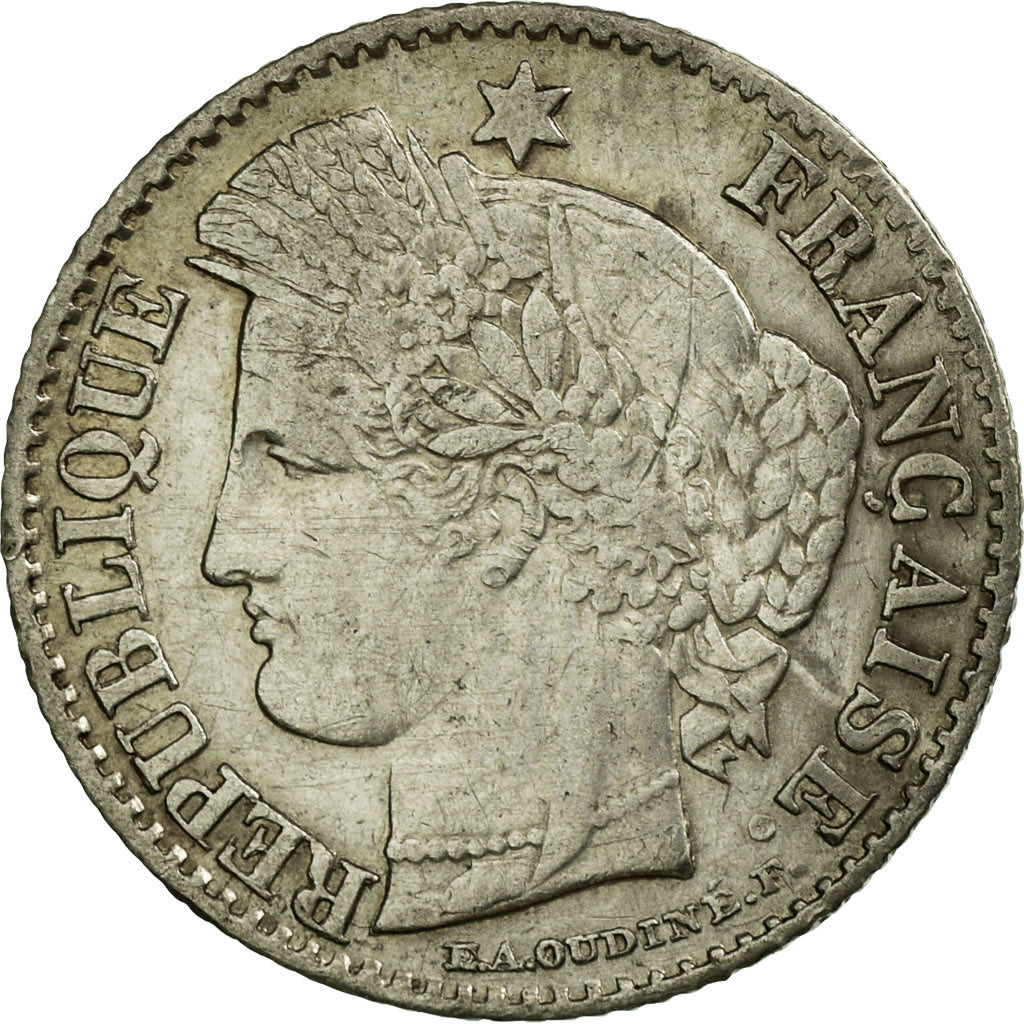 Moneta, Francia, Cérès, 20 Centimes, 1851, Paris, BB+, Argento, KM:758.1
