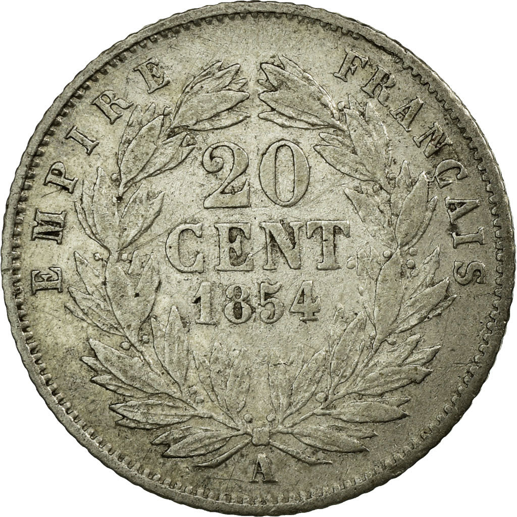 Coin, France, Napoleon III, Napoléon III, 20 Centimes, 1854, Paris, EF(40-45)