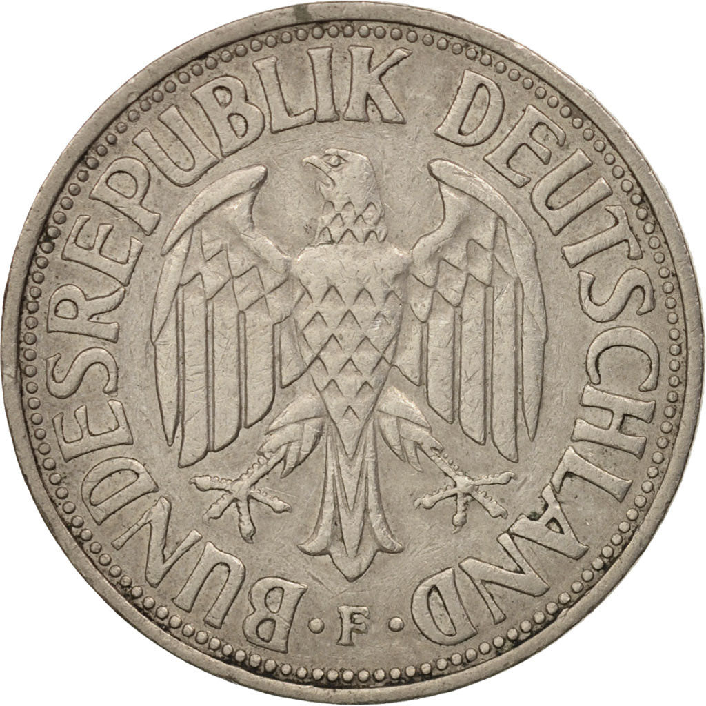 Coin, GERMANY - FEDERAL REPUBLIC, Mark, 1954, Stuttgart, EF(40-45)
