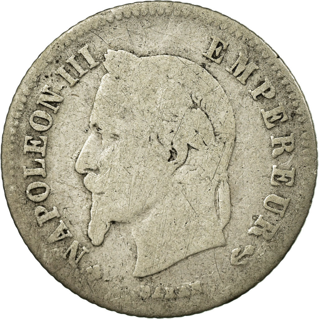 Coin, France, Napoleon III, Napoléon III, 20 Centimes, 1866, Strasbourg
