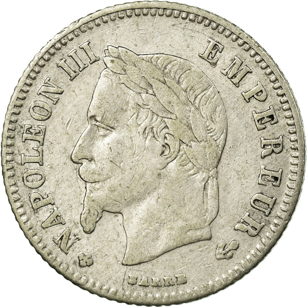 Coin, France, Napoleon III, Napoléon III, 20 Centimes, 1866, Strasbourg