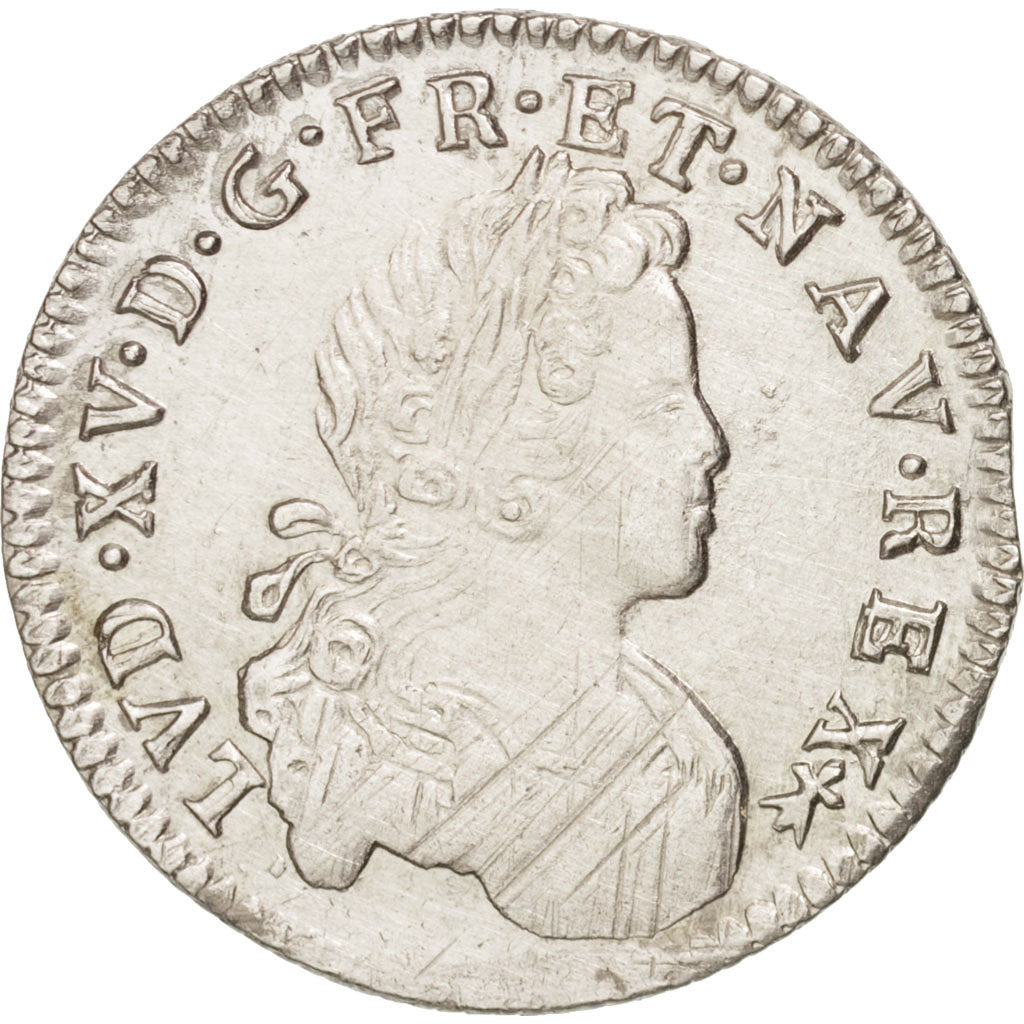 Moneta, Francja, Louis XV, 1/6 Écu (XX – S) de France-Navarre, 20 Sols, 1/6